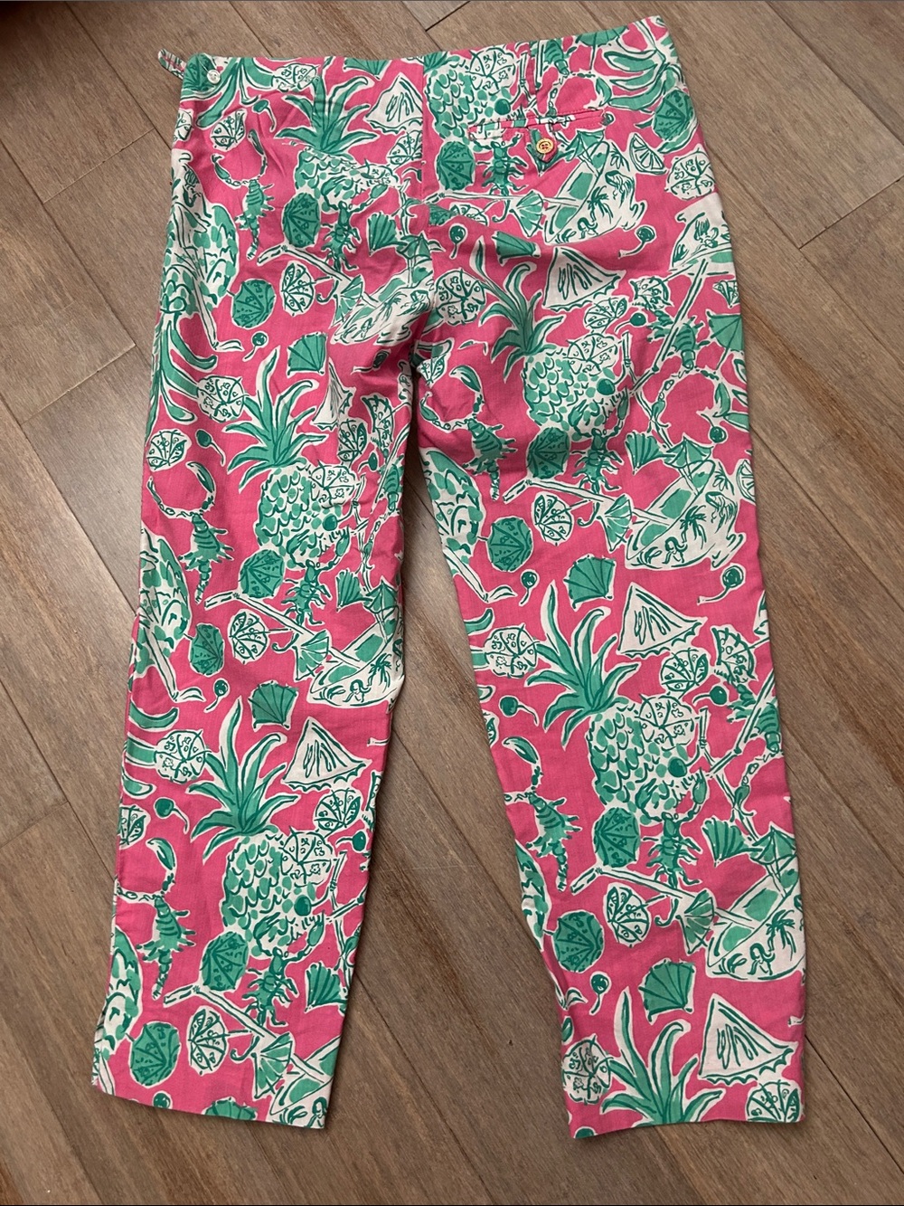 Lilly Pulitzer scorpion bowl printed crop cotton blend pants size 10 - Picture 15 of 16